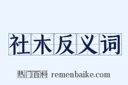社木反义词是什么意思的图片